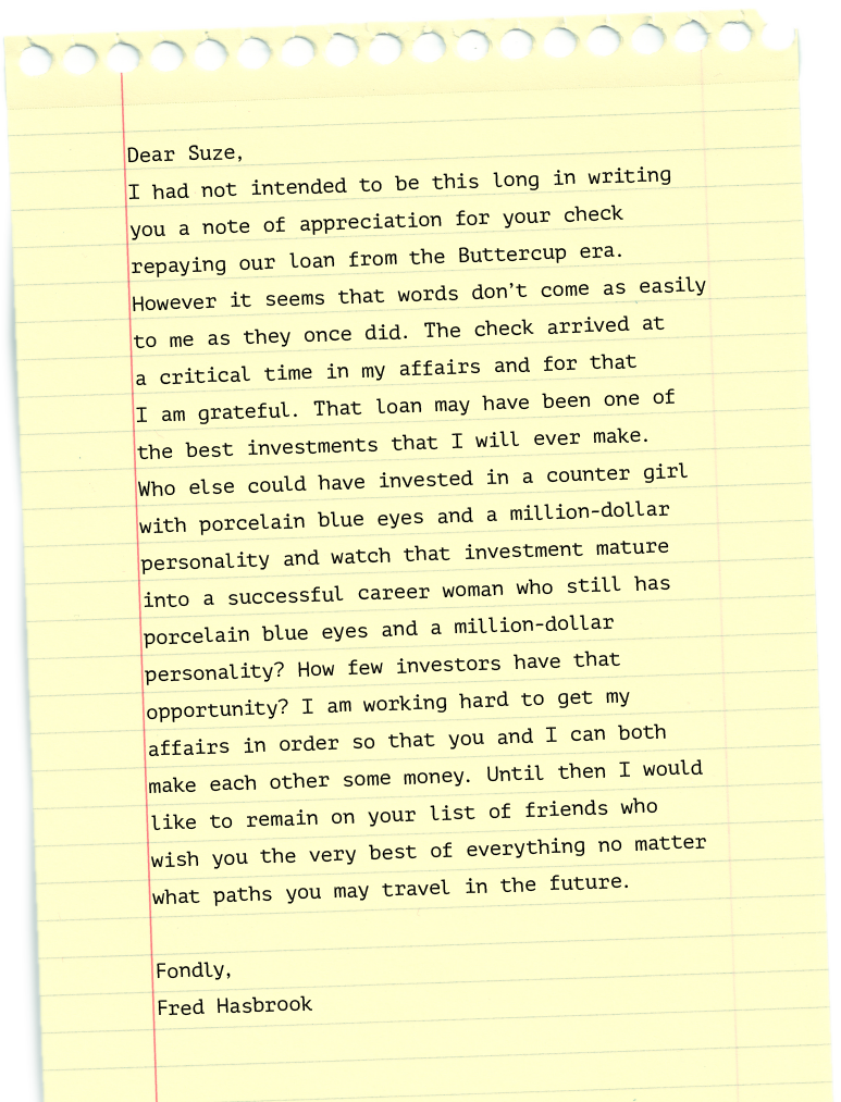 Dear Suze Letter