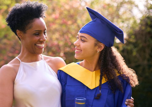 mom with graduate daughter
